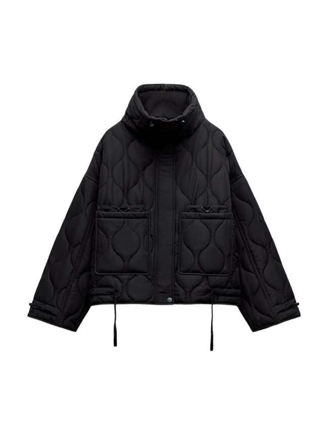 High Neck Quilted Jacket
